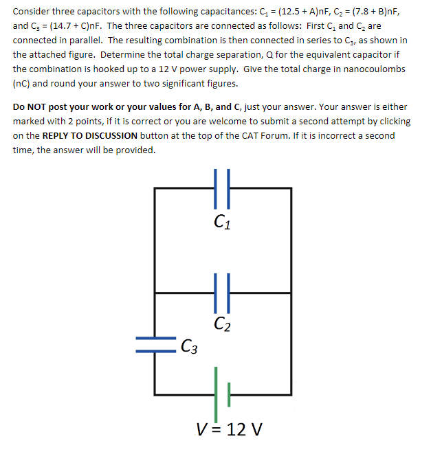 Solved Consider Three Capacitors With The Following | Chegg.com