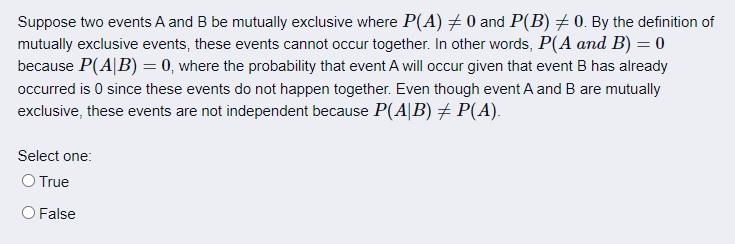 Solved Suppose Two Events A And B Be Mutually Exclusive | Chegg.com