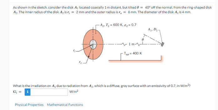 Solved As shown in the sketch, consider the disk A1 located | Chegg.com