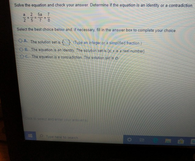 Solved Solve the equation and check your answer. Determine | Chegg.com