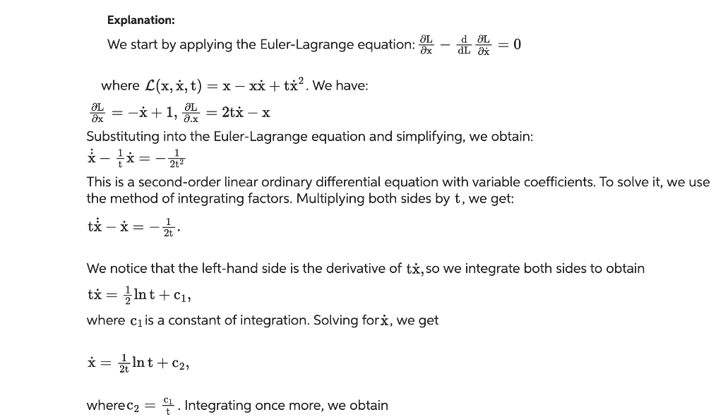 how was the euler lagrange equation simplified to get