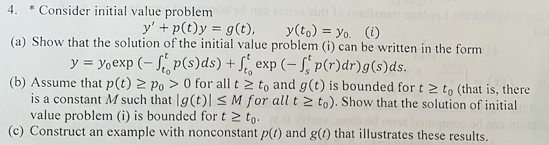 Solved 4. ∗ Consider initial value problem | Chegg.com