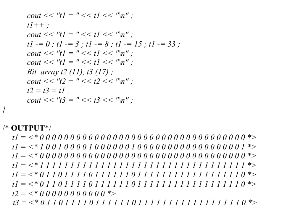 Solved PART B: PROGRAMMING QUESTIONS: The Bit_array Class | Chegg.com