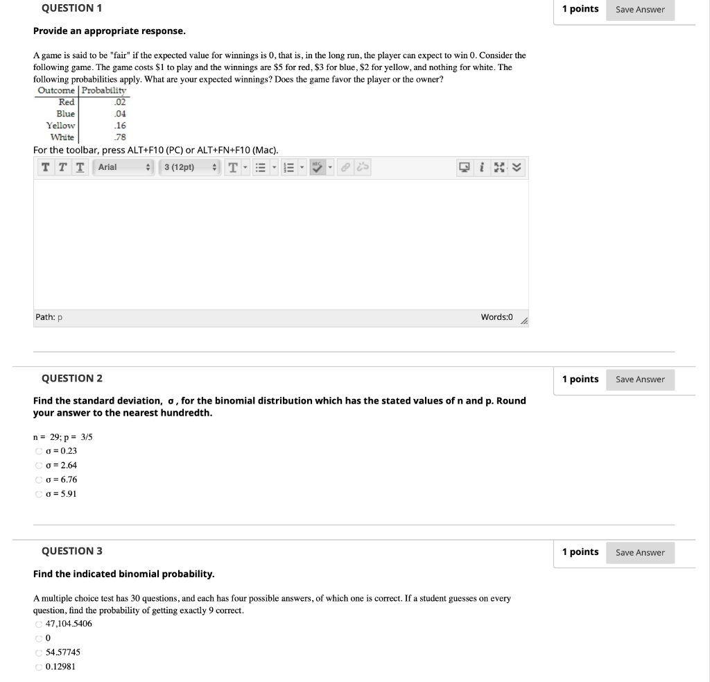 Solved QUESTION 1 1 points Save Answer Provide an | Chegg.com