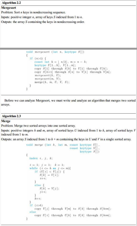 2 Although Merge Sort Runs In Linearithmic Time A Chegg Com