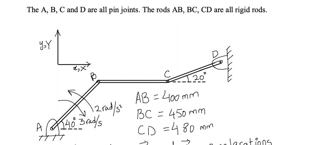 Solved Problem Find The Velocities Vb And Vc, | Chegg.com