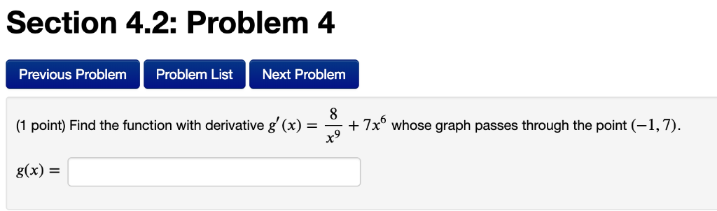 Solved Section 4.2: Problem 4 Previous Problem Problem List | Chegg.com