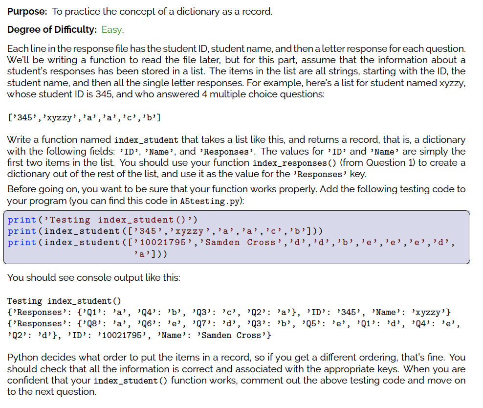 Solved Question 1 (4 points): Purpose: To practice the | Chegg.com