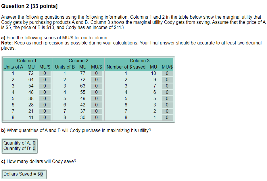 Solved Question 2 [33 points] Answer the following questions | Chegg.com