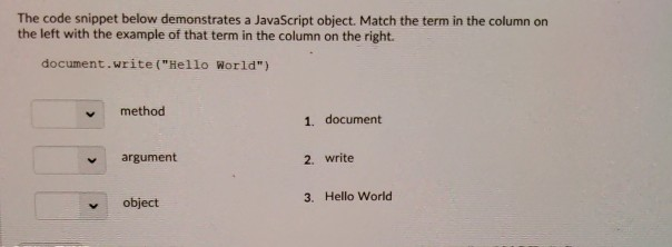 Solved The code snippet below demonstrates a JavaScript | Chegg.com