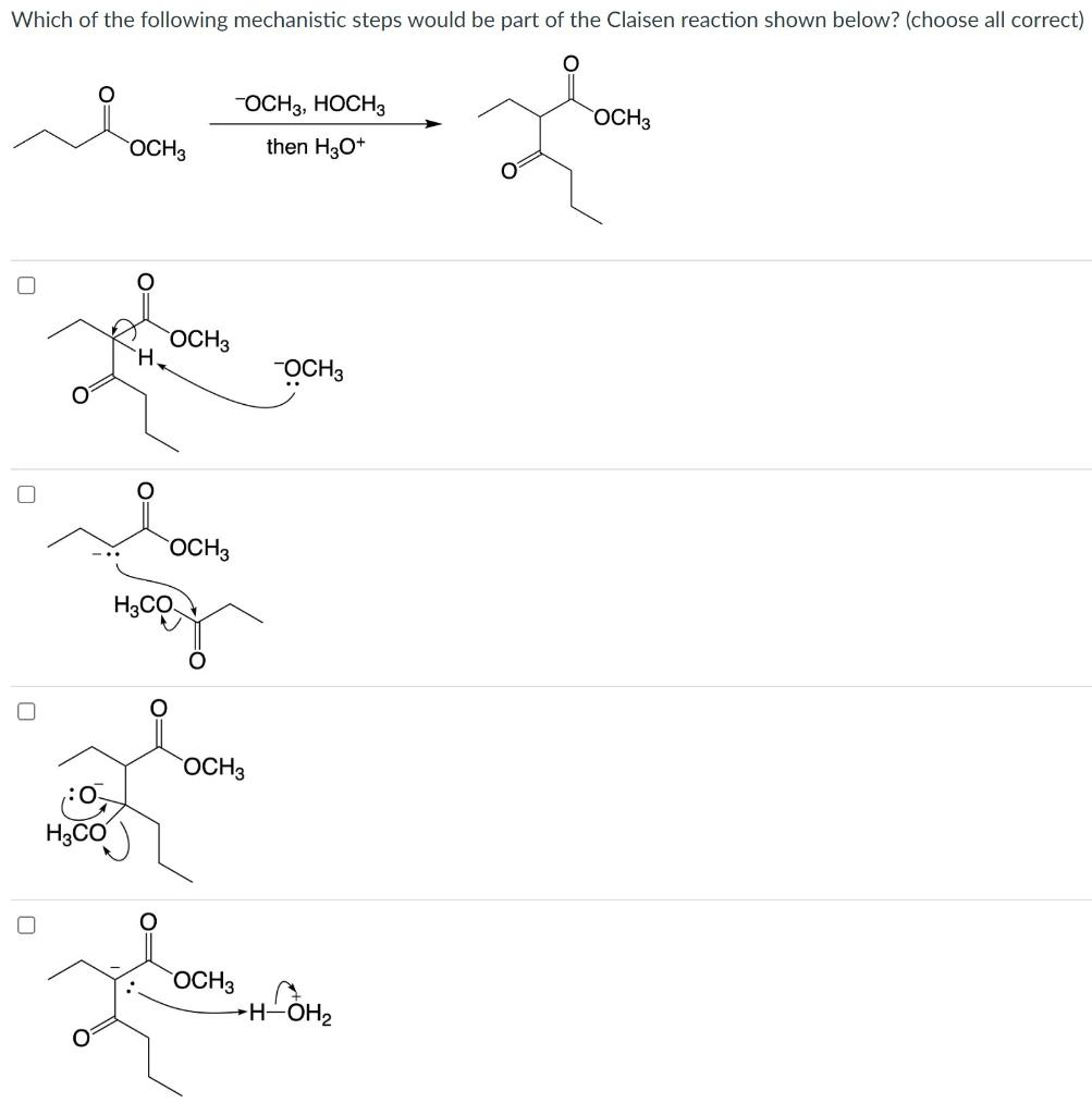 Solved Which of the following mechanistic steps would be | Chegg.com