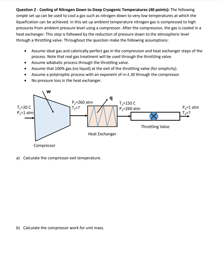 Solved Question 2 Cooling of Nitrogen Down to Deep