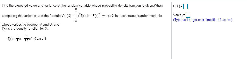 Solved Find the expected value and variance of the random | Chegg.com
