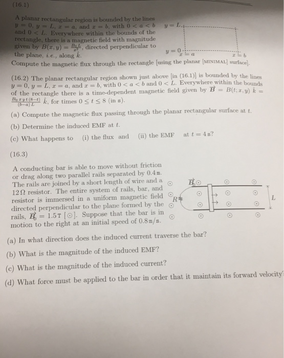 Solved A planar rectangular region is bounded by the lines | Chegg.com