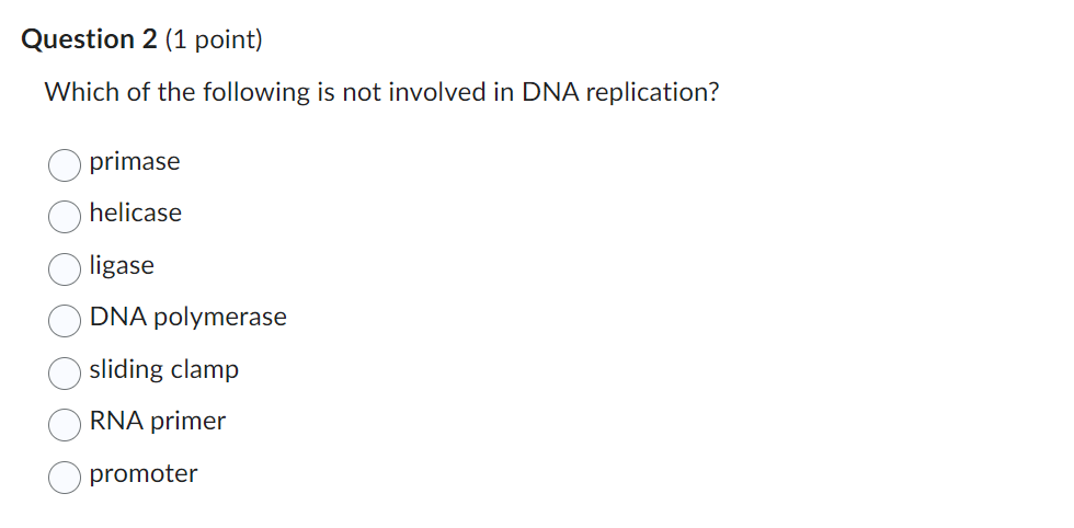 Solved Which of the following is not involved in DNA | Chegg.com