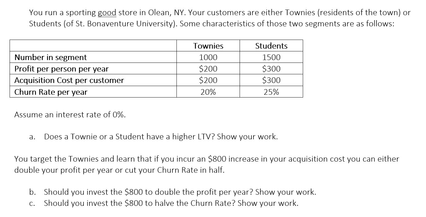 Solved You run a sporting good store in Olean, NY. Your