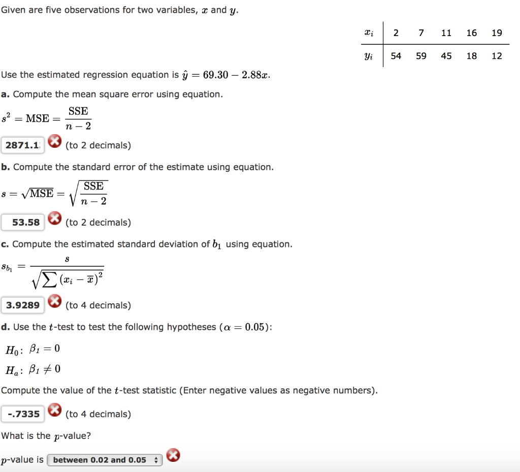 Observation Vs Variables R Solved Given are five observations for two variables, r and | Chegg.com