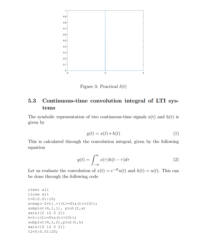 Solved 5.1 Continuous-time unit step function The | Chegg.com