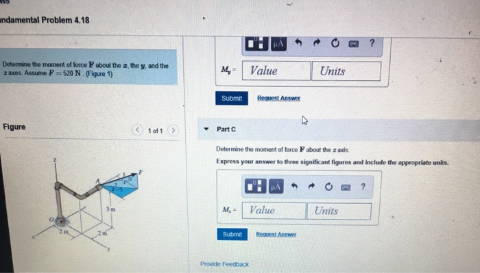 Solved Fundamental Problem 4.18 Determine The Moment Of | Chegg.com