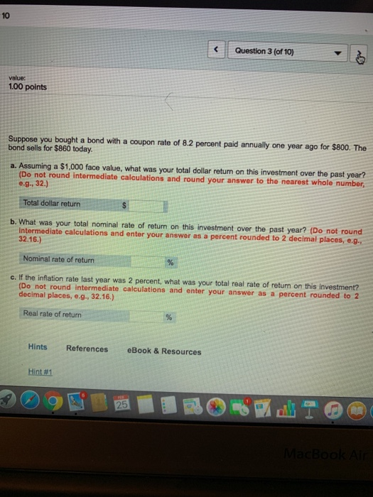 Solved 10 Question 3 (of t0) value: 1.00 points Suppose you | Chegg.com
