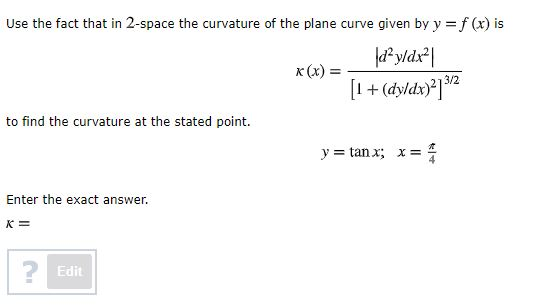 Geometry Ii Solved Use the fact that in 2-space the curvature of the | Chegg.com
