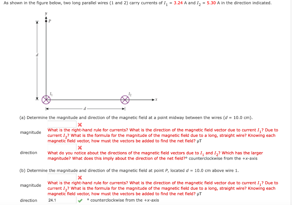 Solved As Shown In The Figure Below, Two Long Parallel Wires | Chegg.com