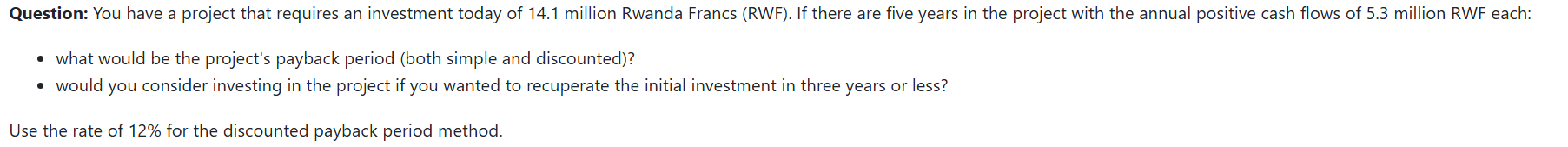 Solved Question: You have a project that requires an | Chegg.com