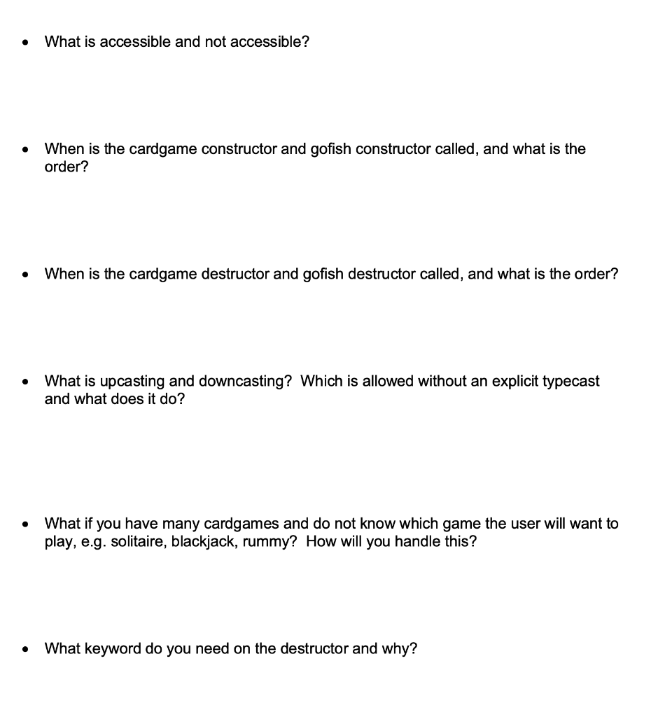 Solved Inheritance: As A Class, Discuss The Following: Given | Chegg.com