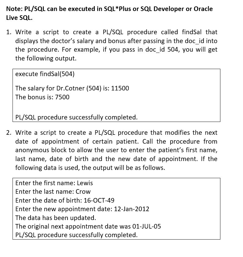 How To Create Table In Pl Sql With Example