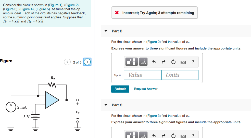 Solved Consider the circuits shown in (Figure 1), (Figure | Chegg.com