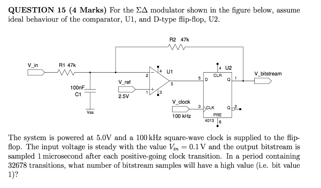 QUESTION 15 (4 Marks) For the EA modulator shown in | Chegg.com