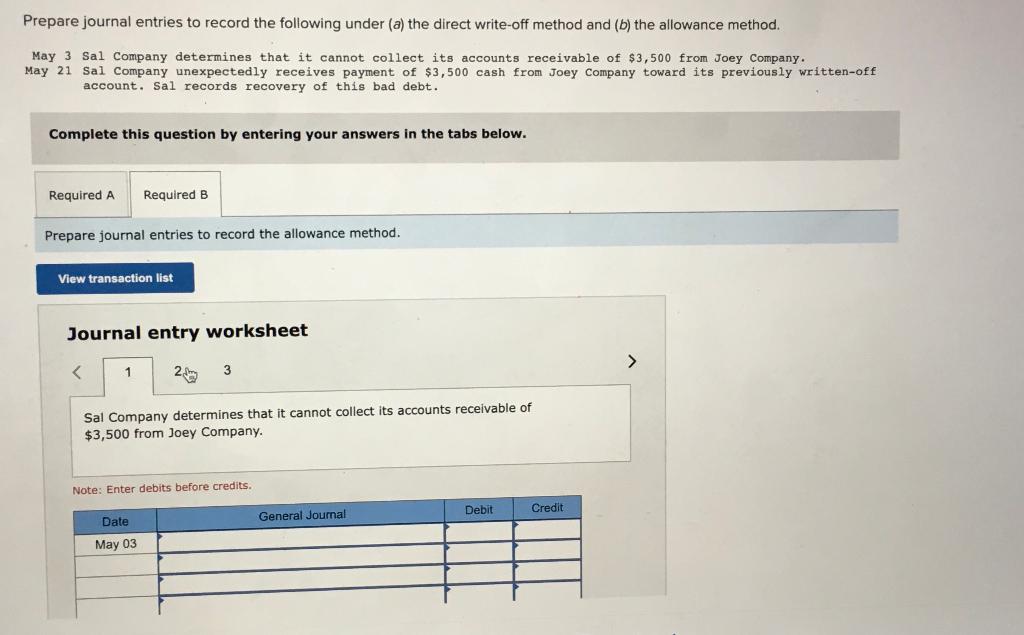 Solved Prepare journal entries to record the following under | Chegg.com
