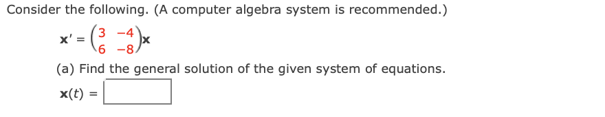 Solved Consider the following. (A computer algebra system is | Chegg.com