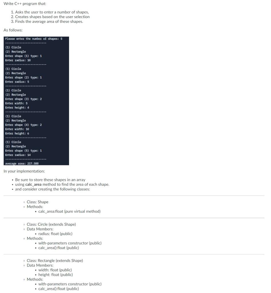 Solved Write C++ program that: 1. Asks the user to enter a | Chegg.com