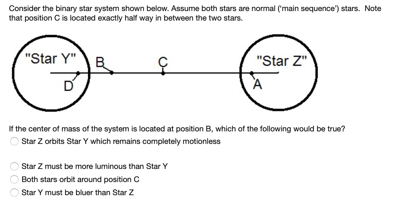 Solved Consider The Binary Star System Shown Below. Assume | Chegg.com