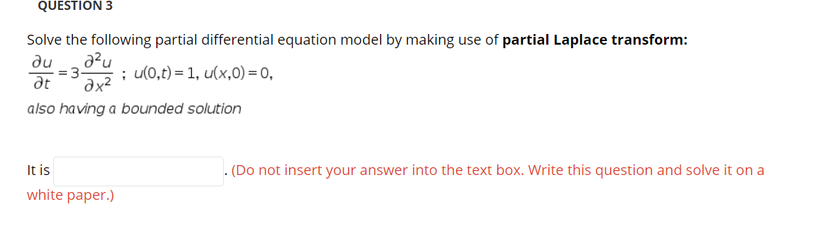 Solved QUESTION 3 azu Solve the following partial | Chegg.com
