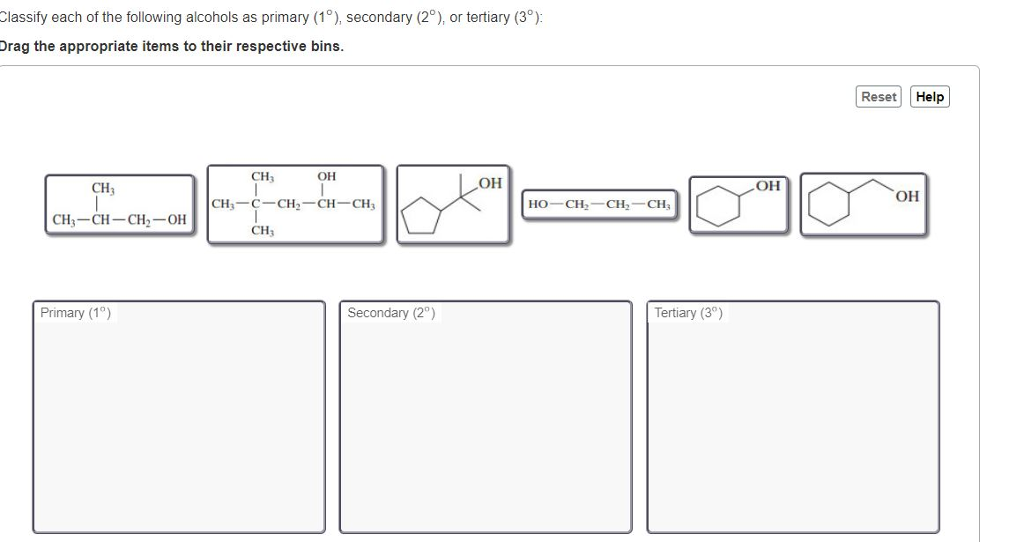 Solved Classify each of the following alcohols as primary