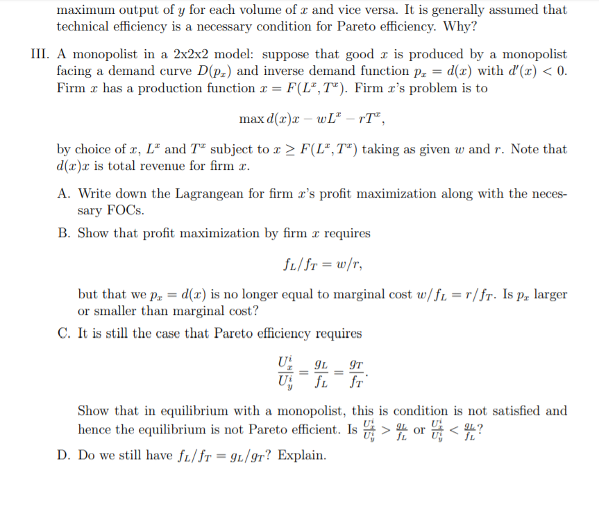 I Suppose There Are Two Goods R Y These Goods Chegg Com