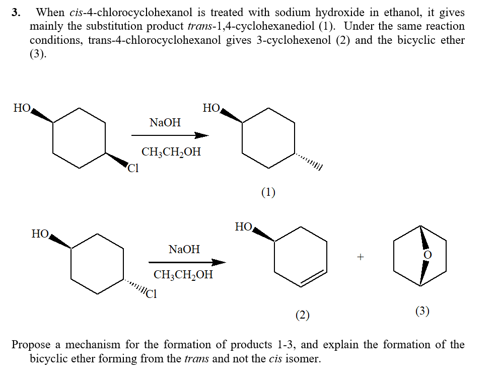 Solved 3. When Cis-4-chlorocyclohexanol Is Treated With | Chegg.com