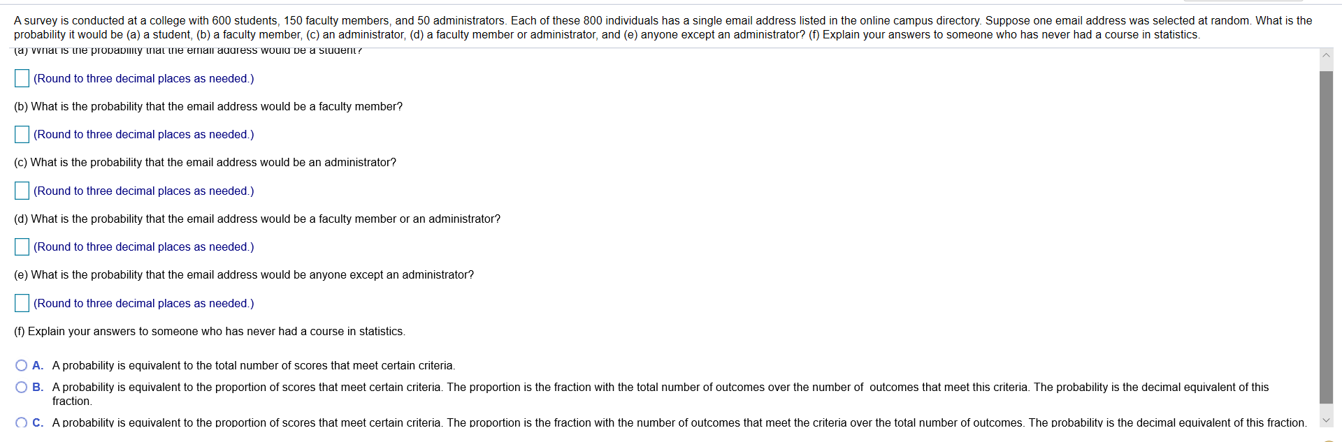 Solved A survey is conducted at a college with 600 students, | Chegg.com