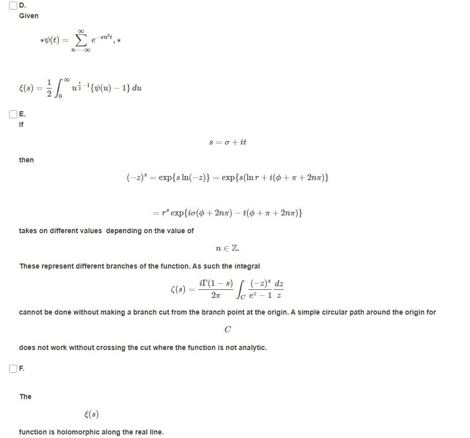 Solved MARK WHICH STATEMENTS BELOW ARE TRUE, USING THE | Chegg.com