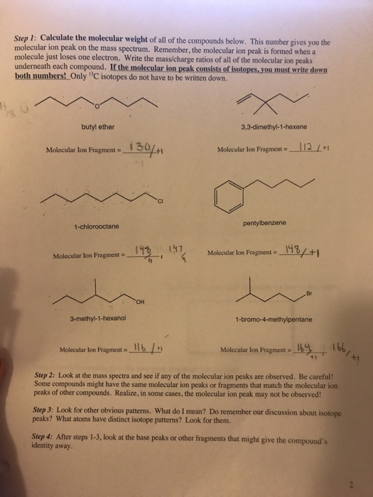Solved This is for my mass spectrometry lab report.