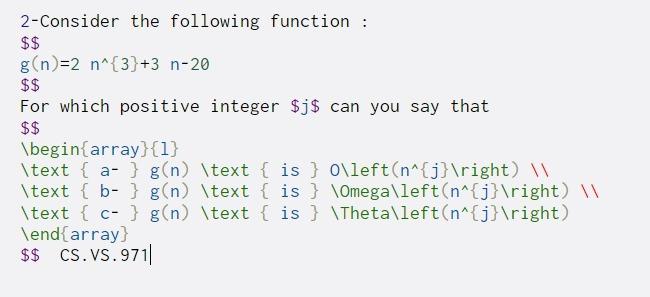 Solved 2-Consider the following function : $$ g(n)=2 n^{3}+3 | Chegg.com