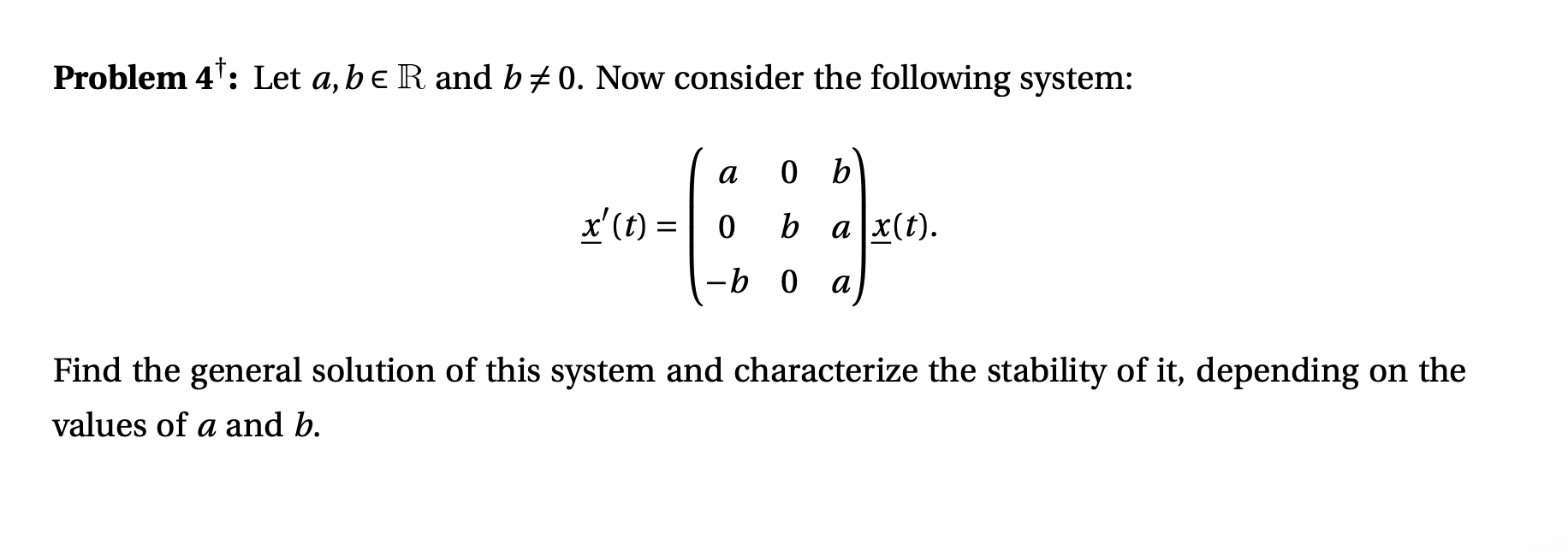 Solved Problem 1: Consider The Following Systems. Find The | Chegg.com