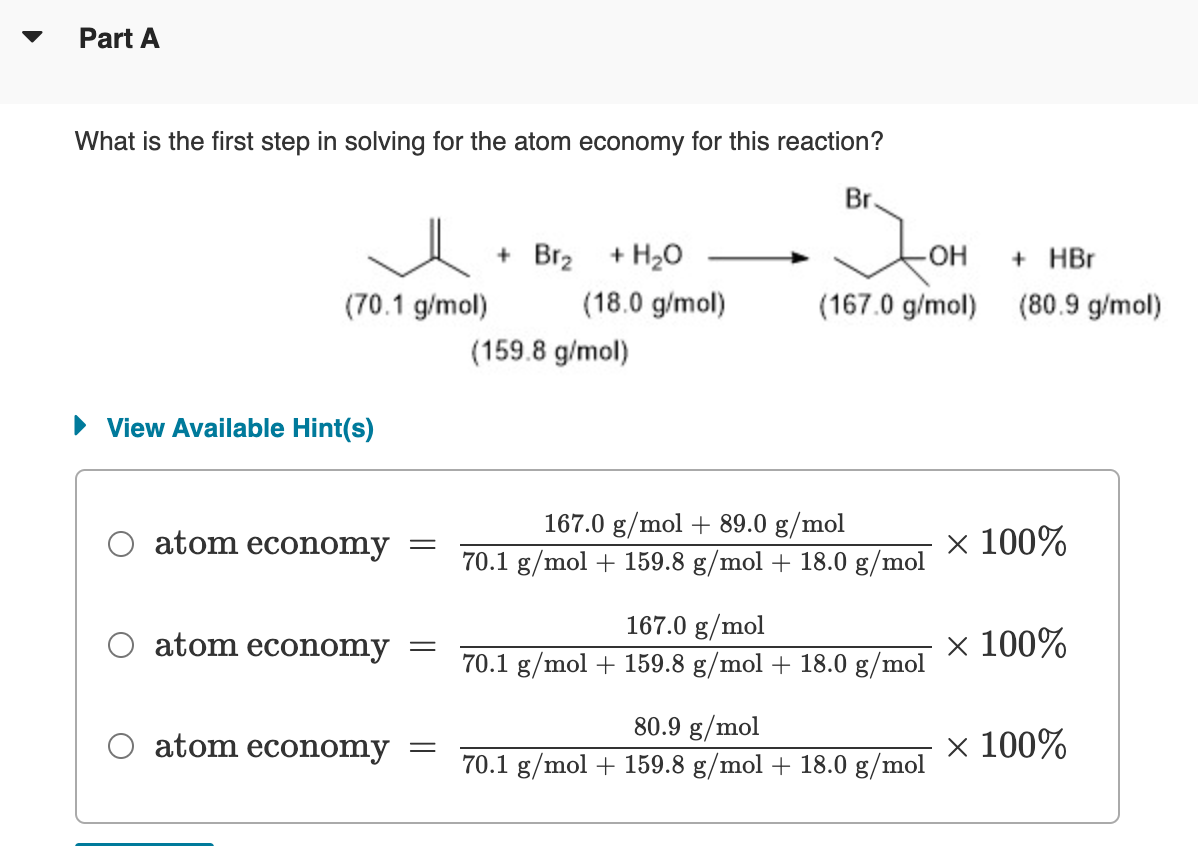 Solved What is the first step in solving for the atom | Chegg.com