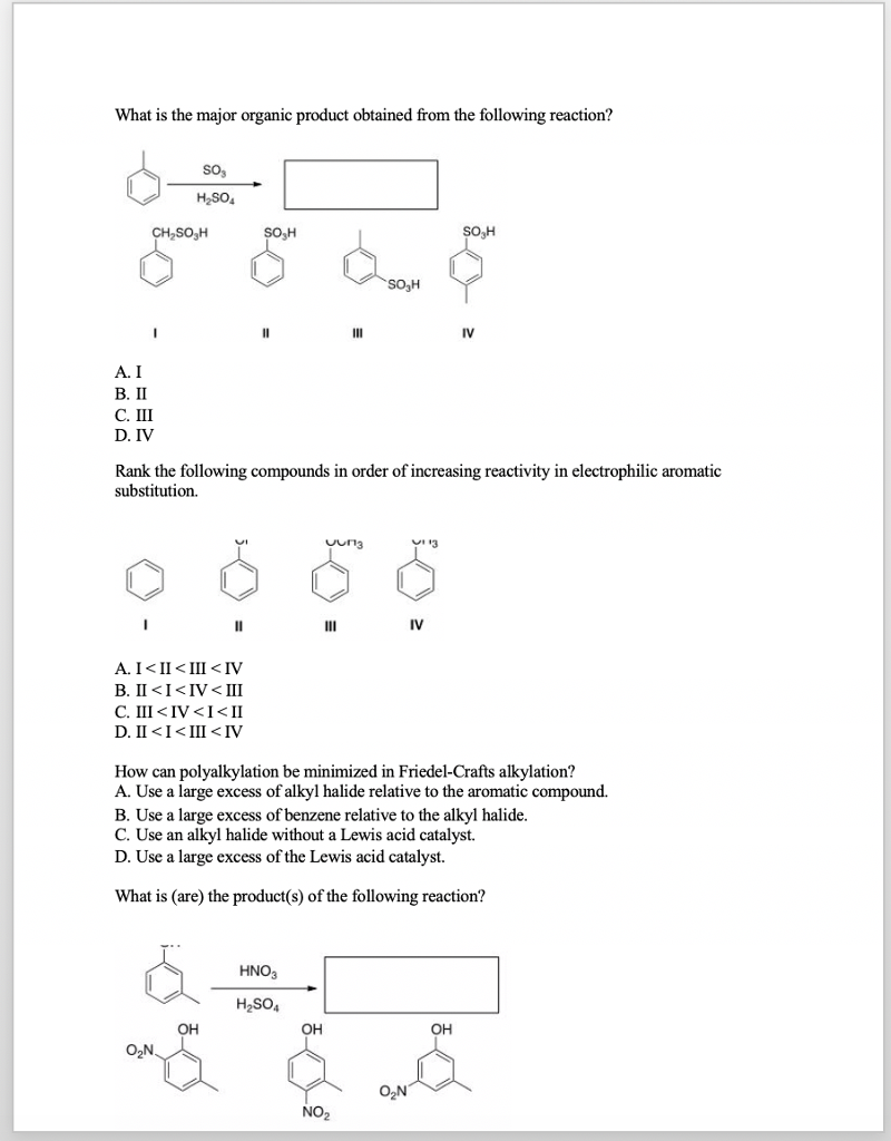 What Is The Major Organic Product For The Following Reaction Solved What is the major organic product obtained from the | Chegg.com