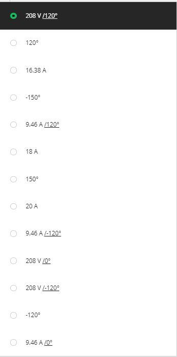 Solved Question 5 20 Points The phase sequence for the | Chegg.com