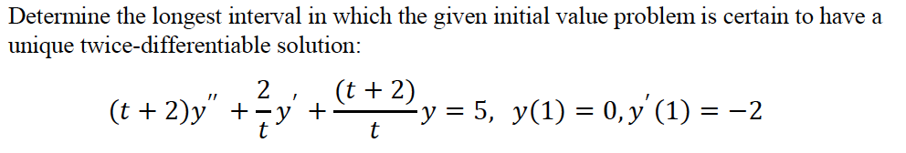 Solved Determine the longest interval in which the given | Chegg.com