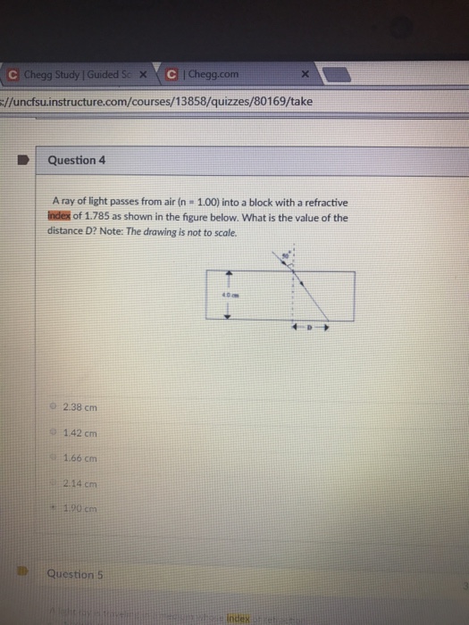 Solved A ray of light passes from air (n = 1.00) into a | Chegg.com