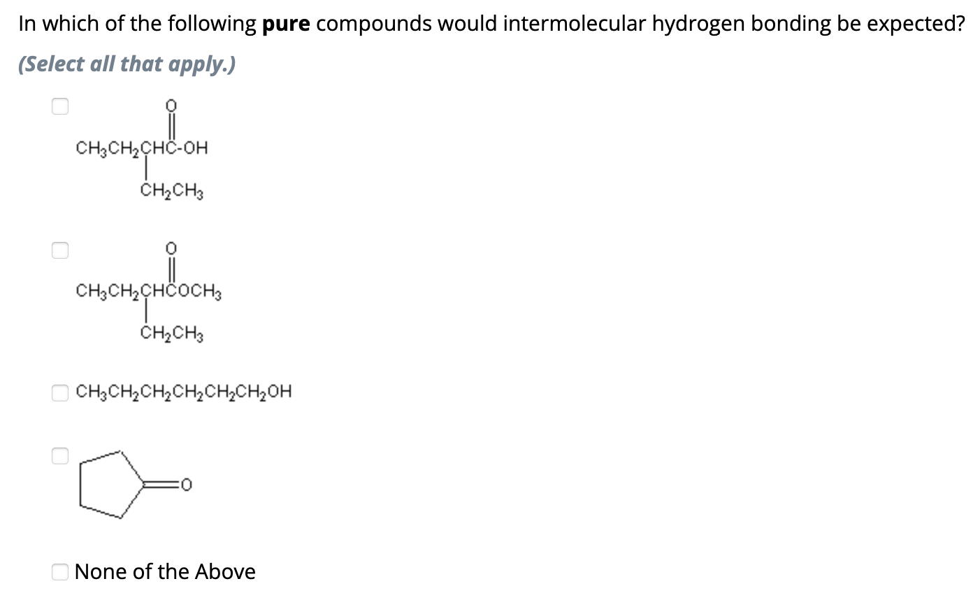 Solved In which of the following pure compounds would | Chegg.com